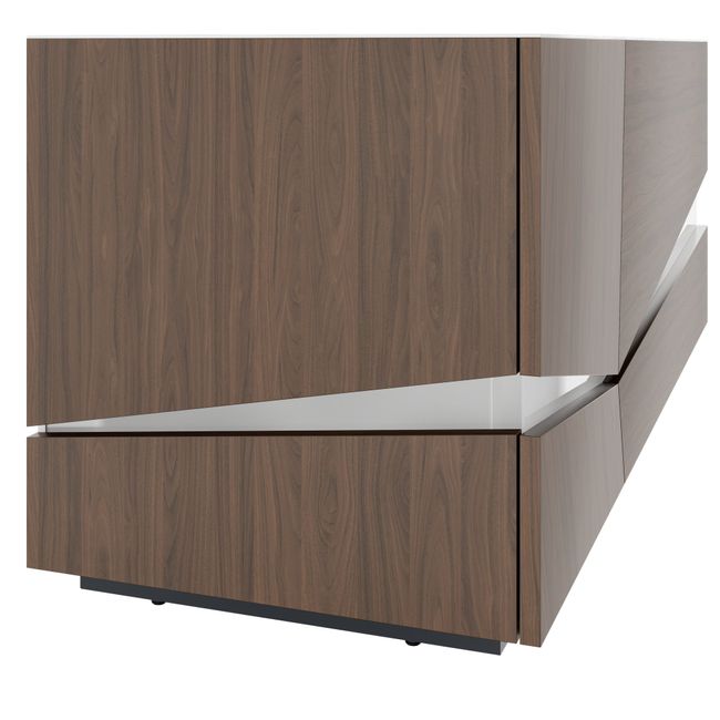 PHANTOM Empfangstheke | 2800 x 1100 mm, integrierte Kabeldurchlässe, einzigartiges Frontdesign, optional LED-Beleuchtung