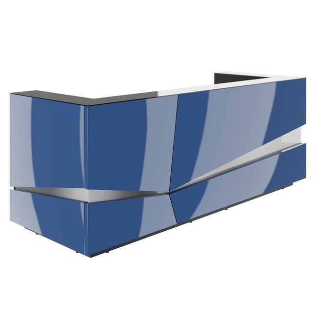 PHANTOM Empfangstheke | 2800 x 1100 mm, integrierte Kabeldurchlässe, einzigartiges Frontdesign, optional LED-Beleuchtung