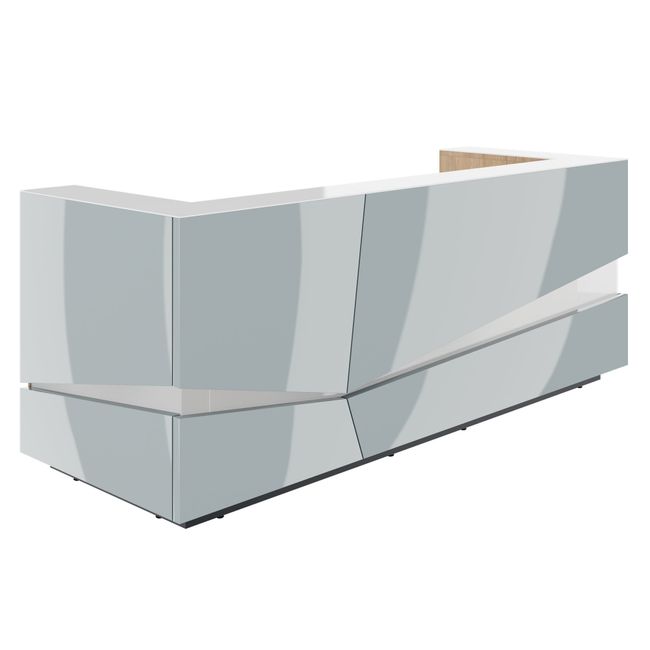 PHANTOM Empfangstheke | 2800 x 1100 mm, integrierte Kabeldurchlässe, einzigartiges Frontdesign, optional LED-Beleuchtung