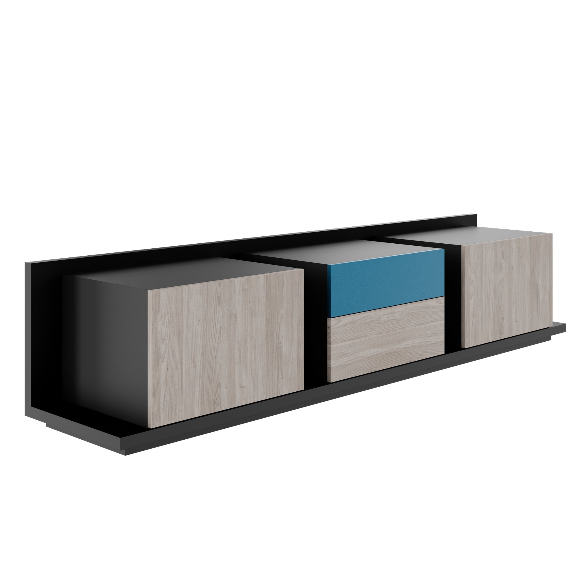 SORANO Lowboard | 2400 x 525 mm, Türen mit Push-to-Open - 12 Main Image