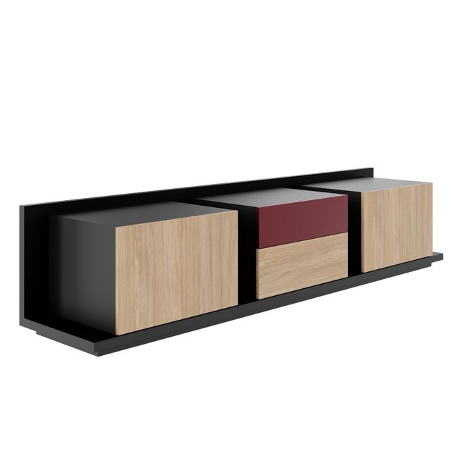 SORANO Lowboard | 2400 x 525 mm, Türen mit Push-to-Open