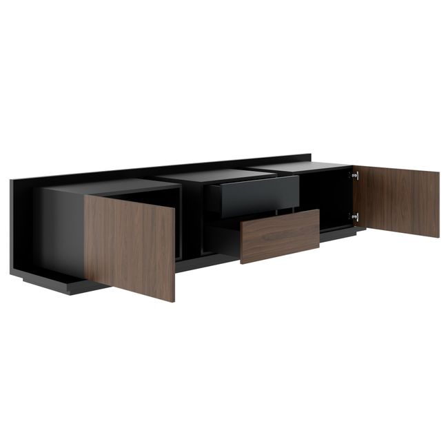 SORANO Lowboard | 2400 x 525 mm, Türen mit Push-to-Open