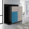 SORANO Highboard | 1610 x 1450 mm, Türen & Schubladen mit Push-to-Open
