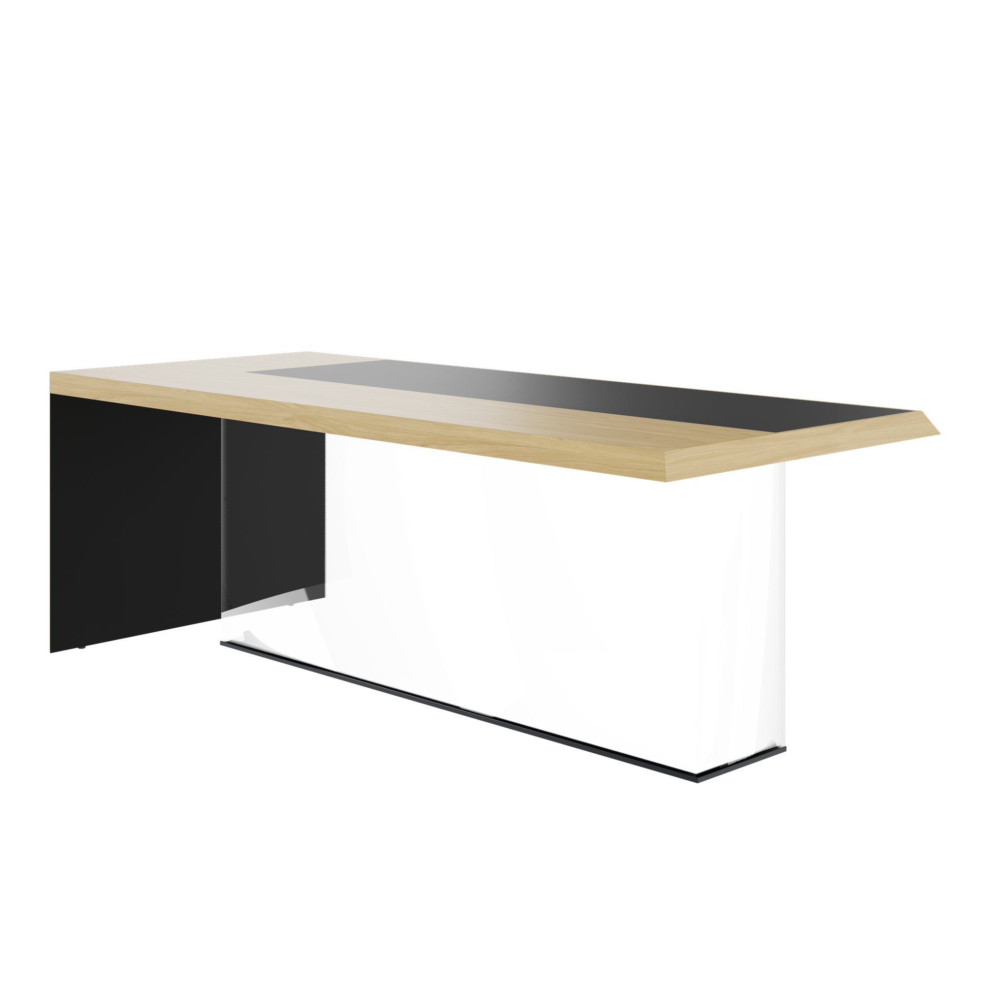 SORANO Chefschreibtisch | 2100 x 730 mm, Seitenwange mit Standfuß - 1 Main Image