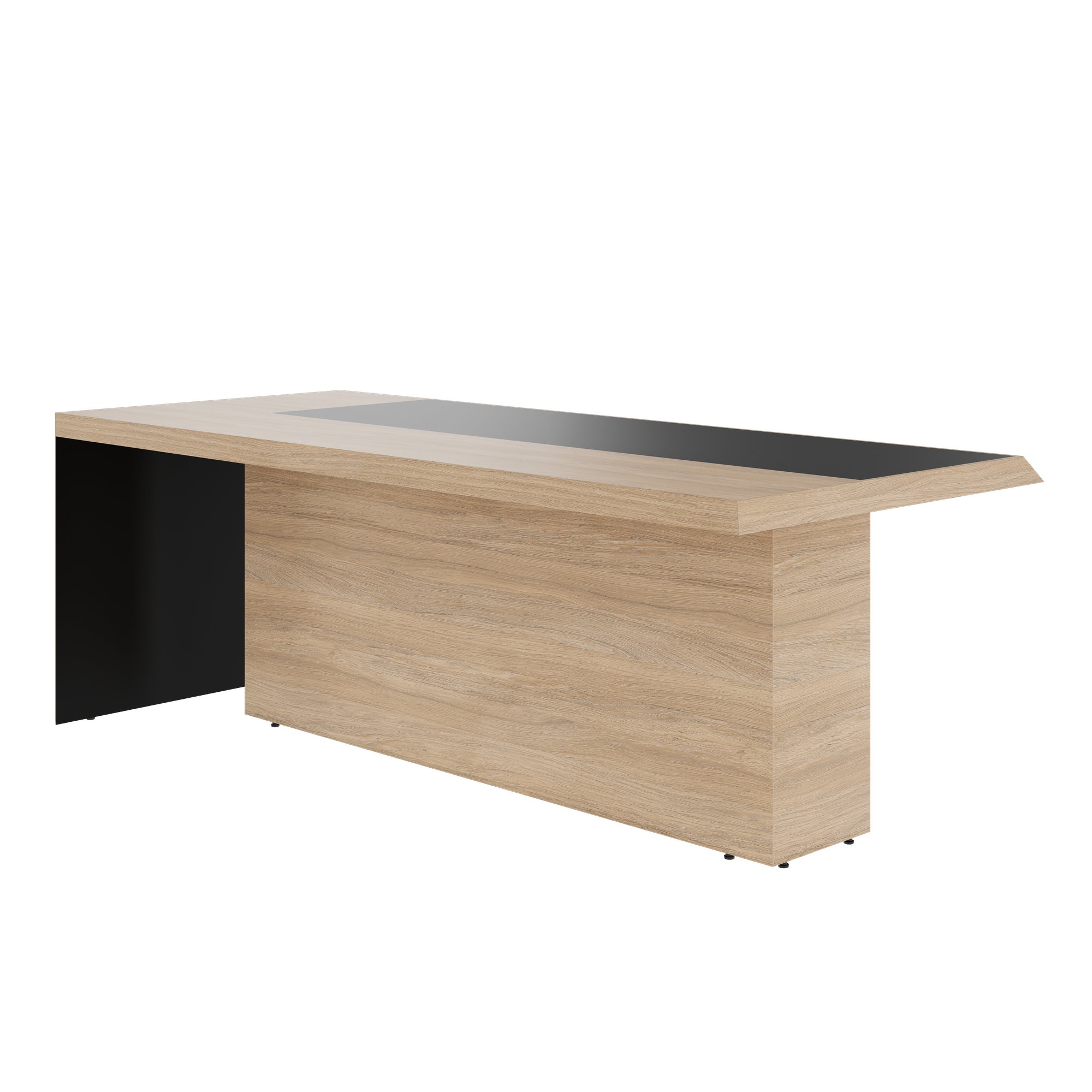 SORANO Chefschreibtisch | 2100 x 730 mm, Seitenwange mit Standfuß - 3 Main Image