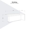 SORANO Chefschreibtisch | 2100 x 730 mm, Seitenwange mit Standfuß