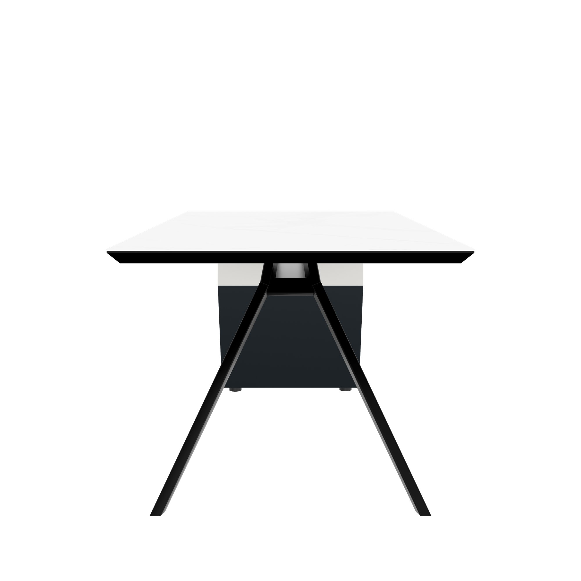 VYND Chefschreibtisch | 2400 x 800 mm, Tischplatte aus Sinterquarz, Container mit Schubladen - 5 Main Image