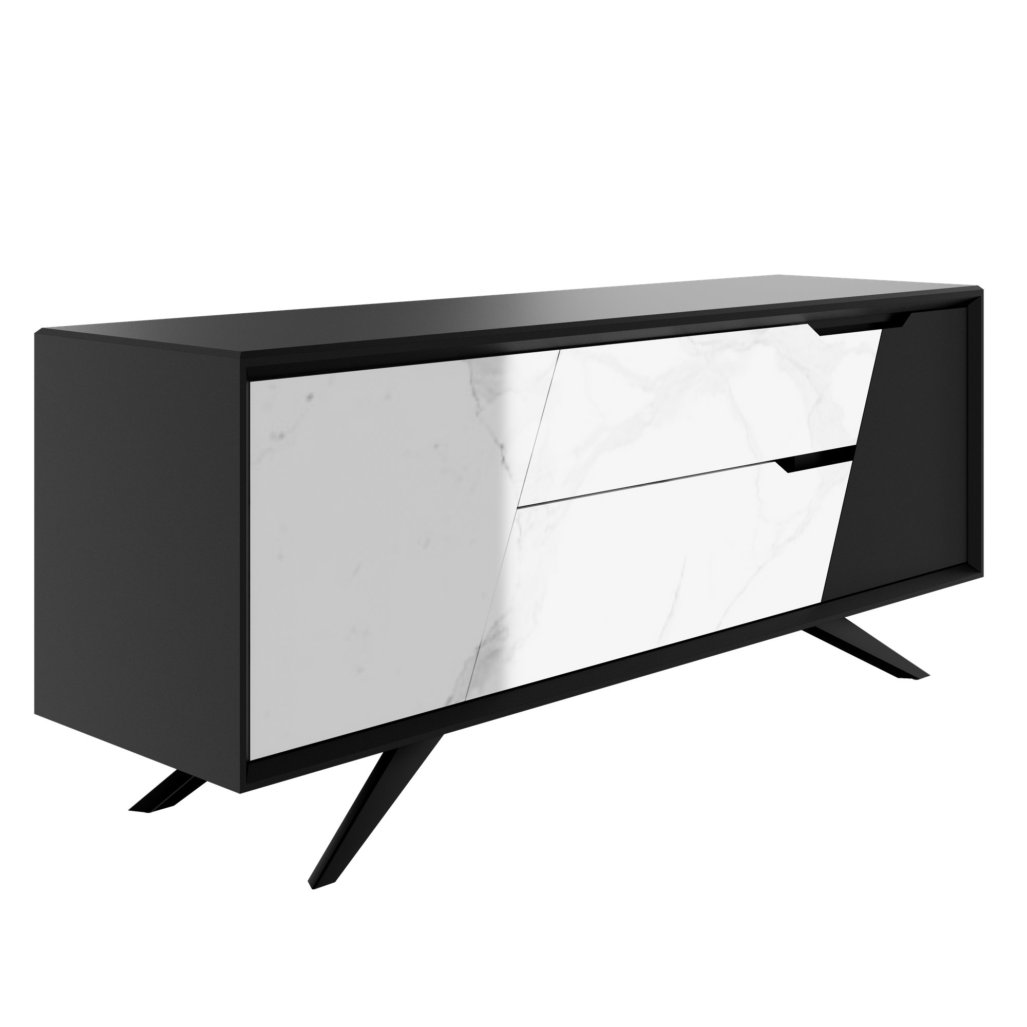 VYND Lowboard | 1800 x 780 mm, Quarzfront, Metallbeine, Schubladen - 1 Main Image