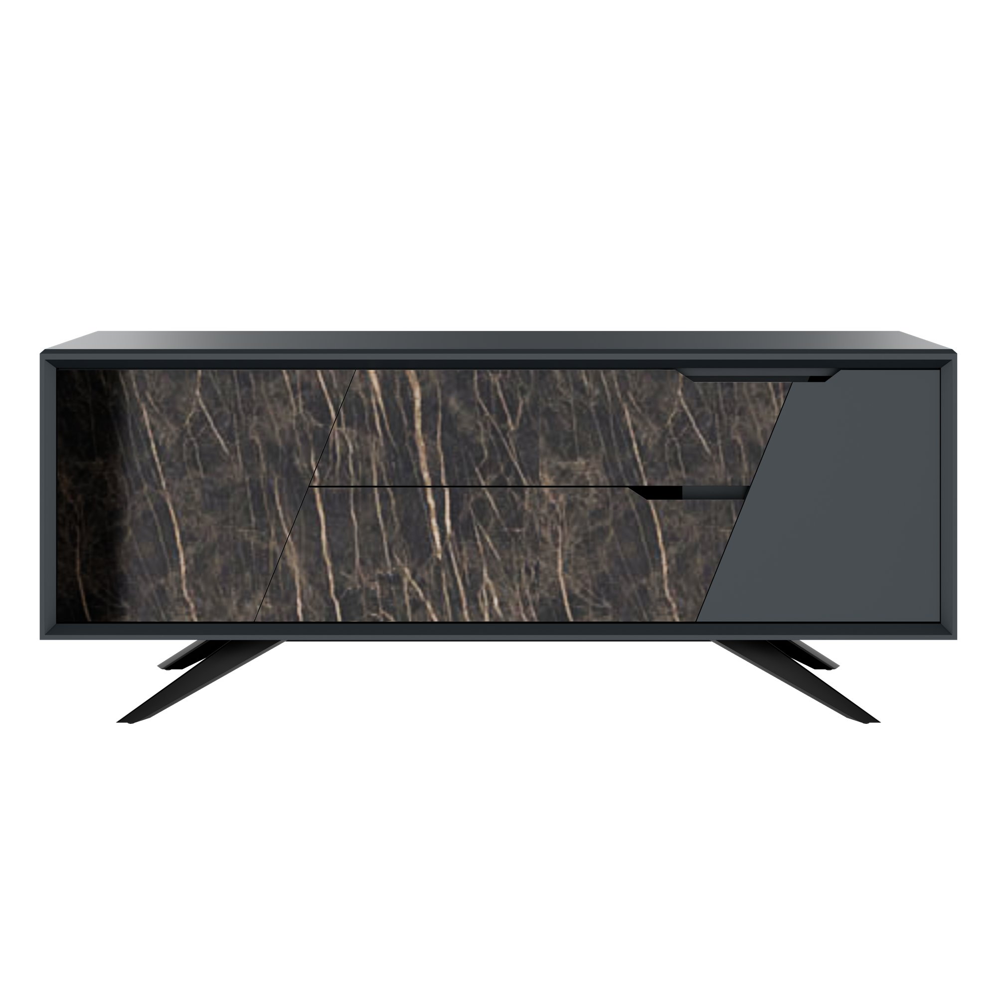 VYND Lowboard | 1800 x 780 mm, Quarzfront, Metallbeine, Schubladen - 4 Main Image