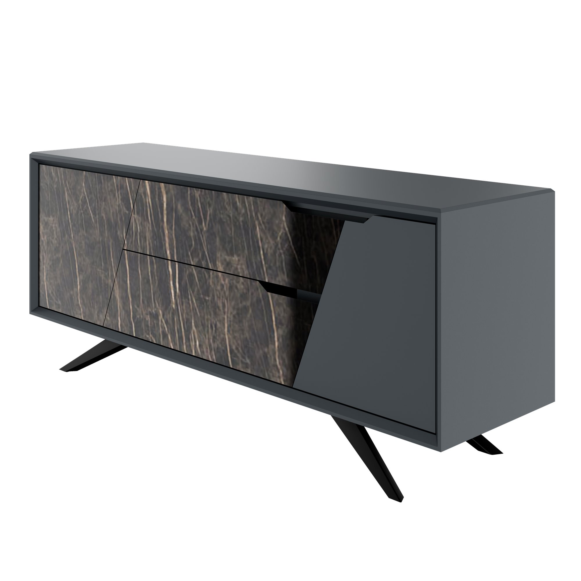 VYND Lowboard | 1800 x 780 mm, Quarzfront, Metallbeine, Schubladen - 7 Main Image