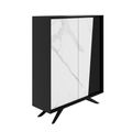VYND Highboard | 1200 x 1470 mm, Quarzfront, Metallbeine, Türen mit Push-to-Open