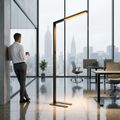 AURORA DUO Büro-Stehlampe | 1250 x 1960 mm, 12.244 Lumen, Tunable White, HCL-Beleuchtung