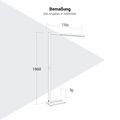 AURORA DUO Büro-Stehlampe | 1250 x 1960 mm, 12.244 Lumen, Tunable White, HCL-Beleuchtung