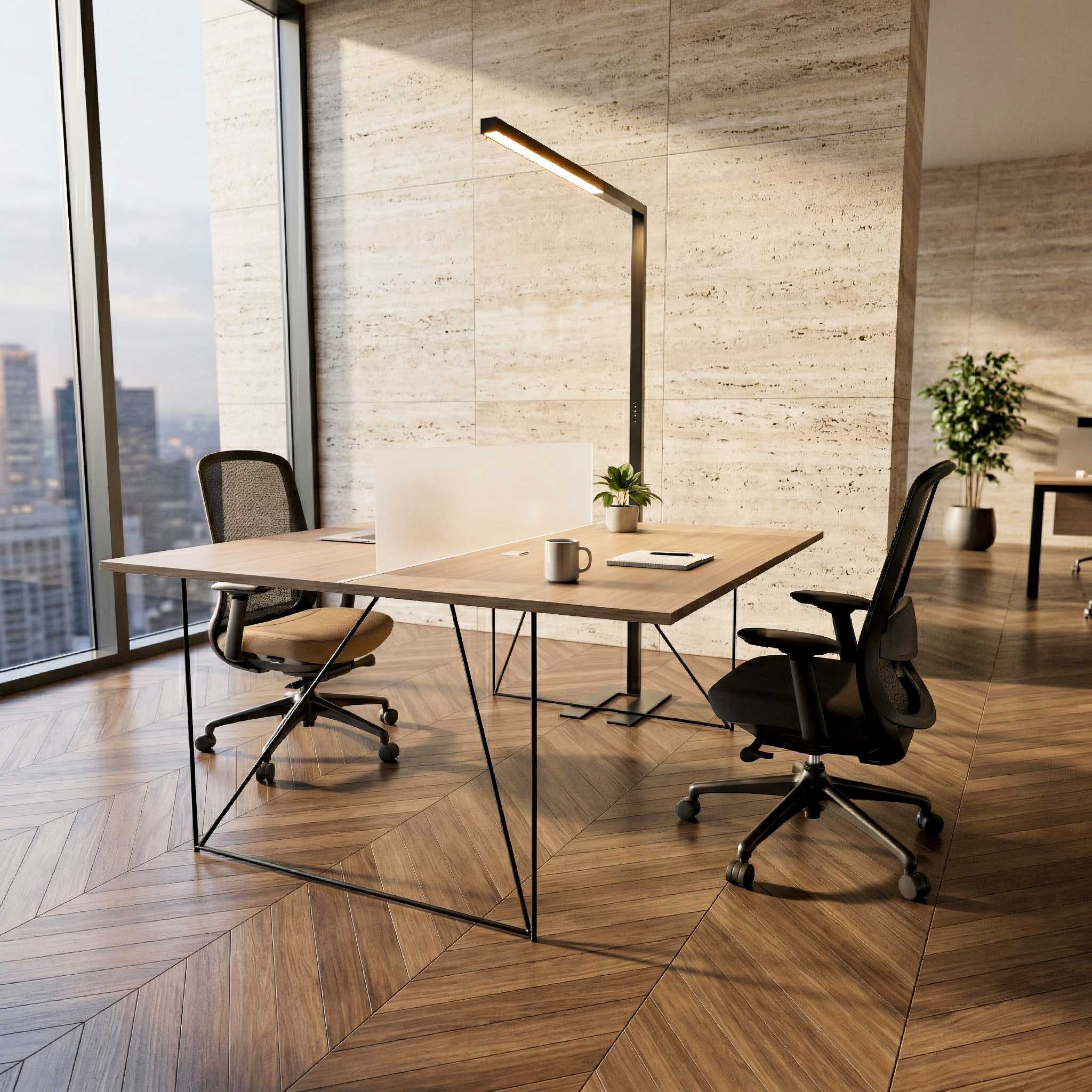 Lampe de bureau sur pied AURORA DUO | 1250 x 1960 mm, 12 244 lumens, Tunable White, éclairage HCL - 15 Main Image