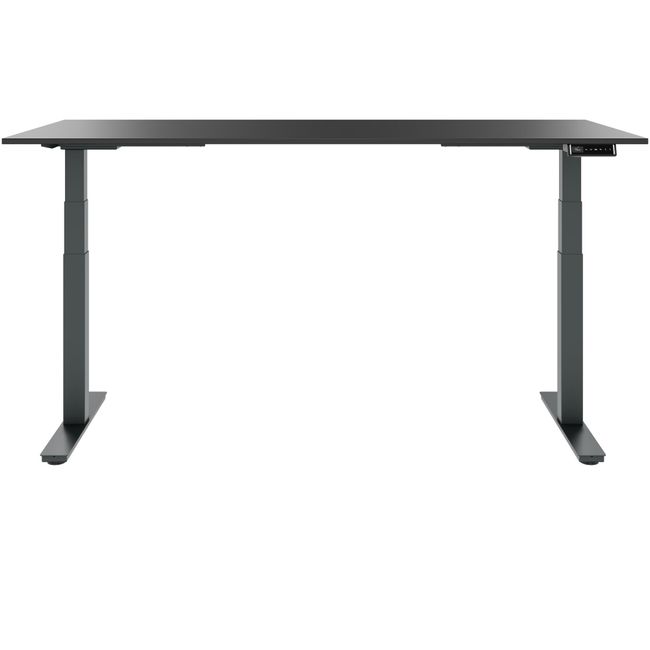 ART Chefschreibtisch | 2000 x 900 mm, elektrisch höhenverstellbar, Dunkelgrau