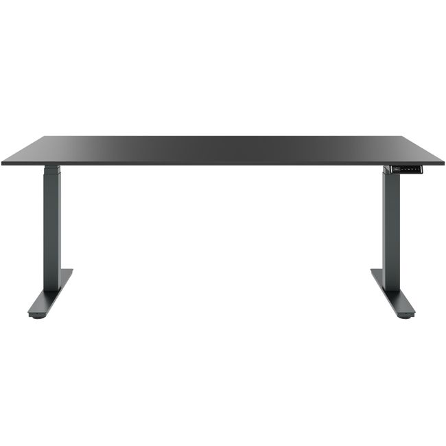 ART Chefschreibtisch | 2000 x 900 mm, elektrisch höhenverstellbar, Dunkelgrau