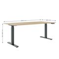 ART Chefschreibtisch | 2000 x 900 mm, elektrisch höhenverstellbar, Dunkelgrau