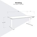 ART Executive Desk | 2000 x 900 mm, electrically height-adjustable, dark gray - 7 Thumbnail Image