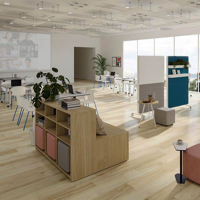 DUOVIA Sitzbank mit Regal | Sitzbank auf Rollen mit Stauraum, Eiche