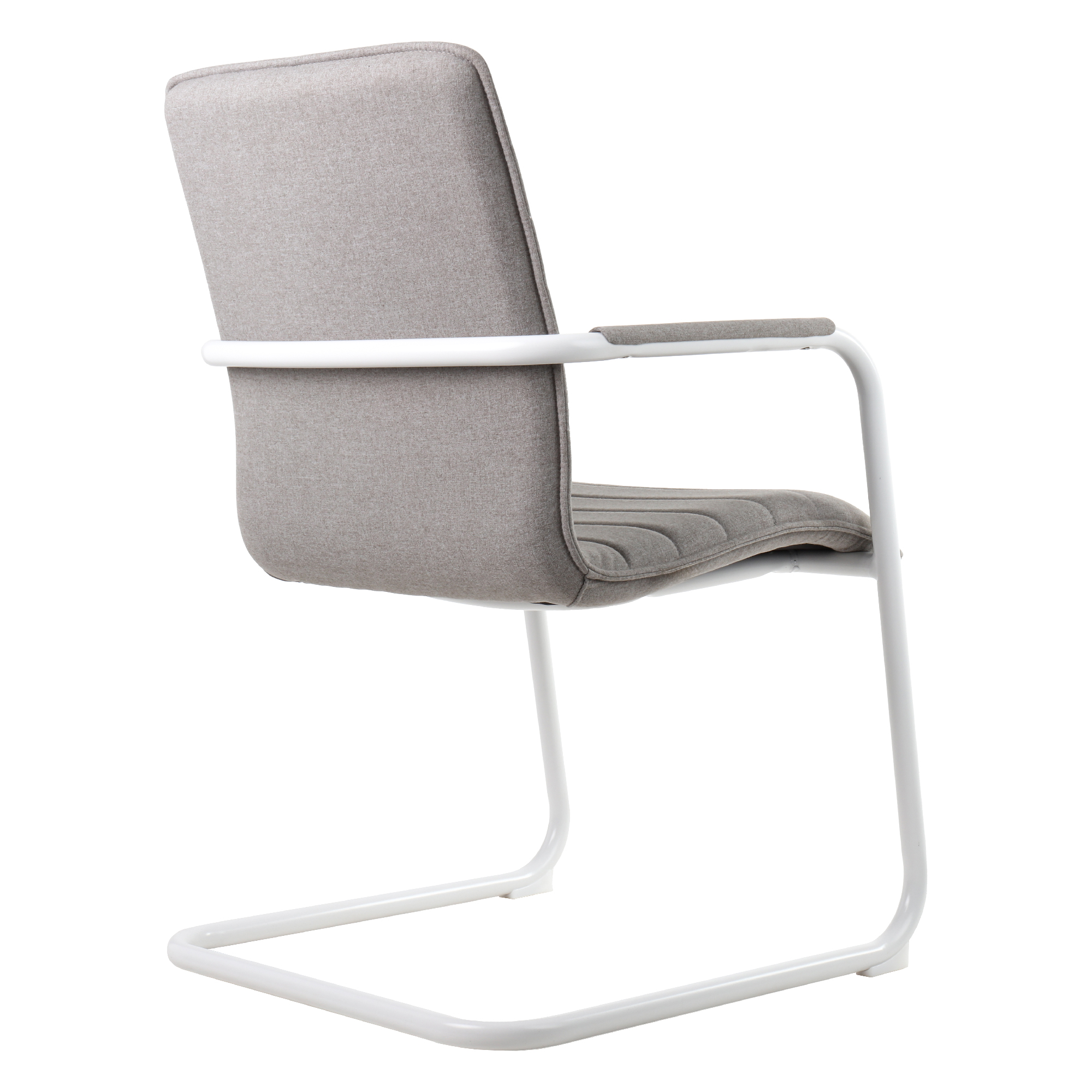 SILVIE Cantilever Chair | Fixed armrests, upholstered seat - 4 Main Image