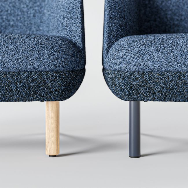 KOPA Lounge-Sessel | Metallbeine oder Echtholz-Gestell, über 100 Farben