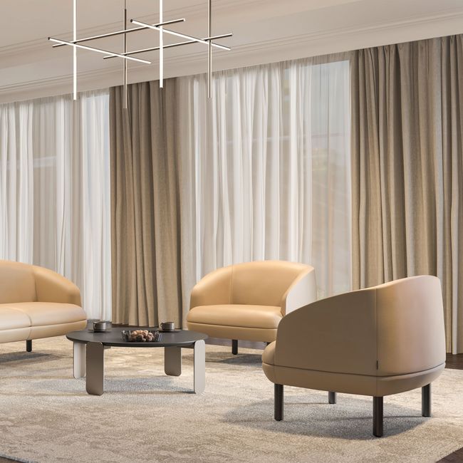 KOPA Lounge-Sessel | Metallbeine oder Echtholz-Gestell, über 100 Farben