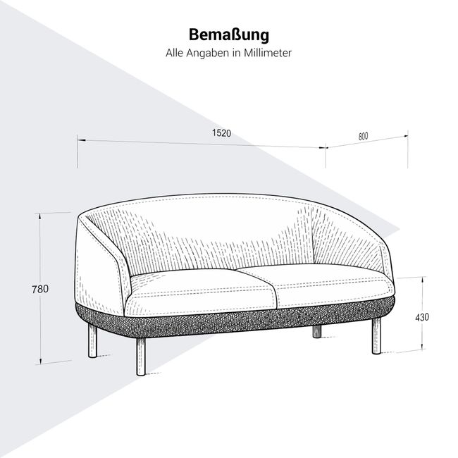 KOPA Sofa | Metallbeine oder Echtholz-Gestell, über 100 Farben