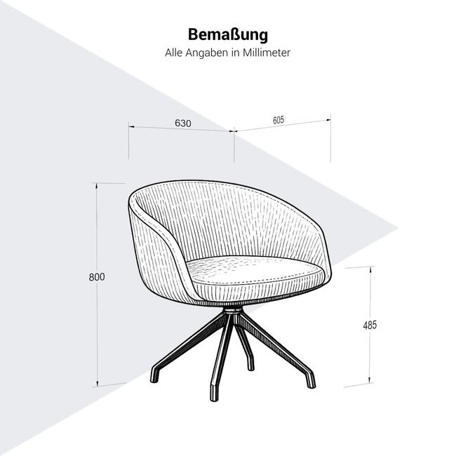 KOPA Konferenzstuhl | Pyramidengestell, über 100 Farben