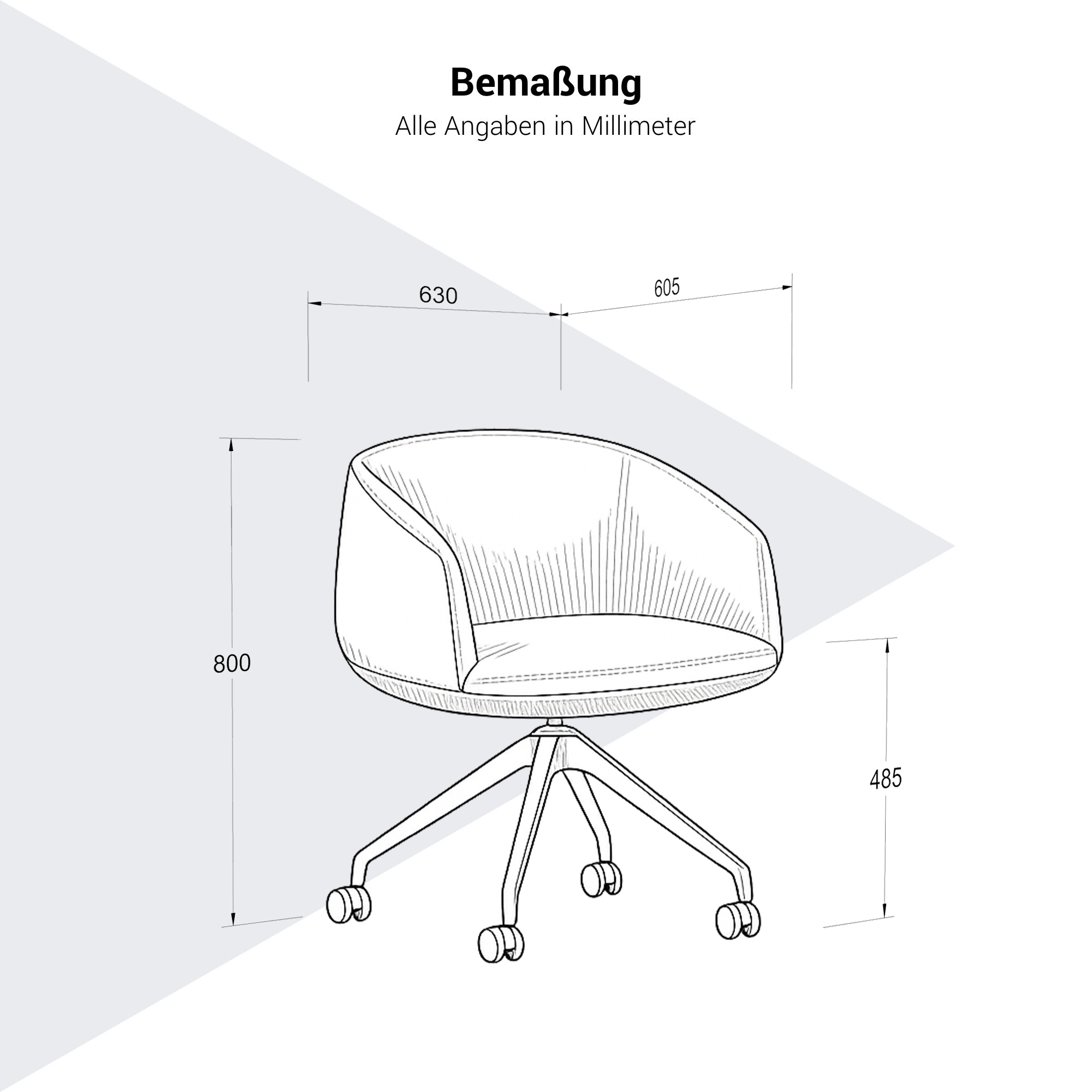 KOPA Konferenzstuhl | Pyramidengestell auf Rollen, über 100 Farben - 7 Main Image