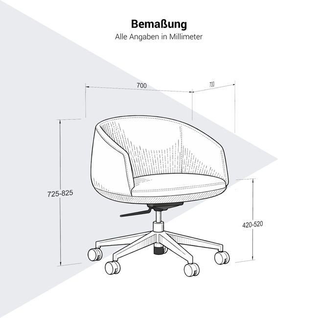 KOPA Bürodrehstuhl | 5-Stern-Fußkreuz, über 100 Farben