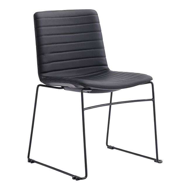 SILVIE Konferenzstuhl | Kufengestell, Schwarz