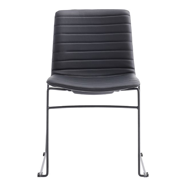 SILVIE Konferenzstuhl | Kufengestell, Schwarz