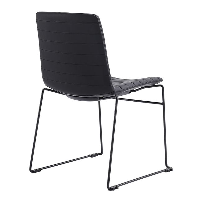 SILVIE Konferenzstuhl | Kufengestell, Schwarz