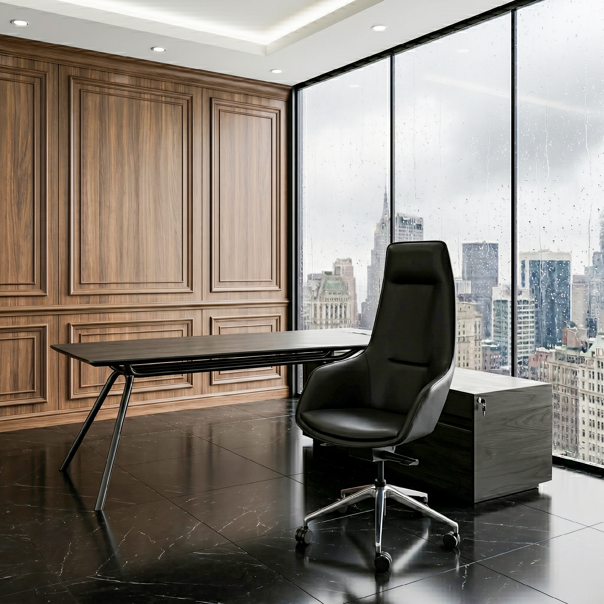 CAMILLE Executive Chair | Premium synchronous mechanism, armrests, headrest - 8 Main Image