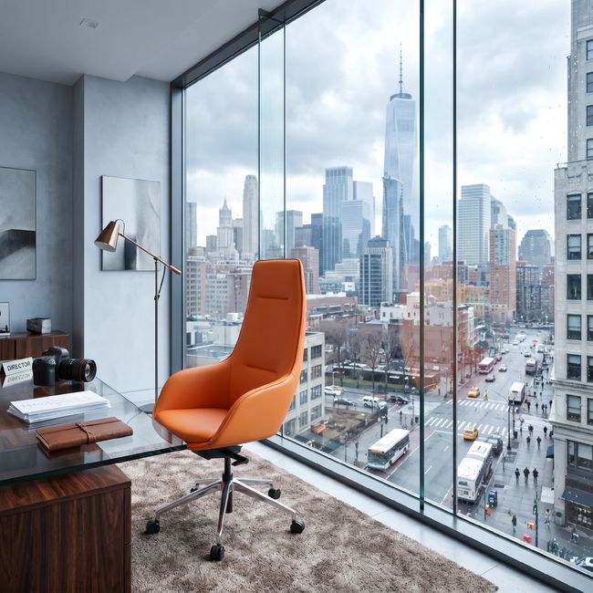 CAMILLE Chefsessel | Premium-Synchronmechanik, Armlehnen, Kopfstütze