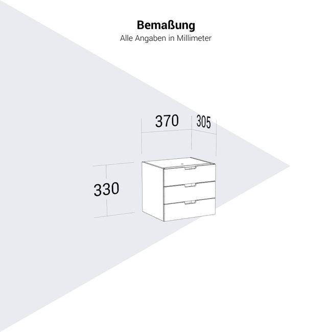 CHOICE Schubladenkasten | 370 x 305 mm, Weiß