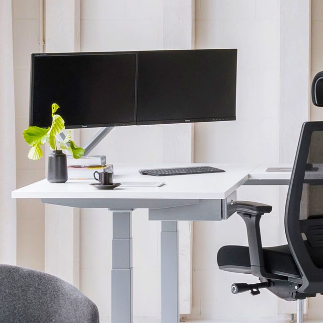 MASTER DUO Monitorhalter | Gasfederunterstützung, 148-445 mm, für zwei Monitore