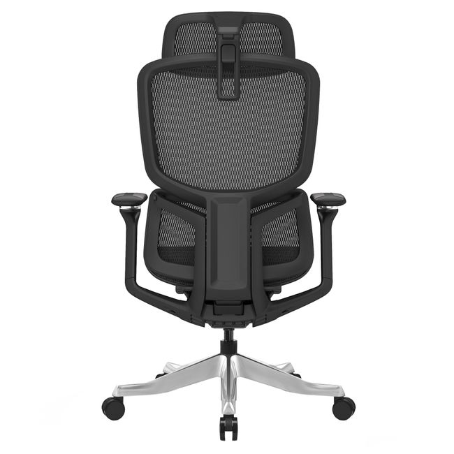 ERGO MOVE Bürodrehstuhl | Synchronmechanik, 4D-Armlehne, 3D-Kopfstütze, Schwarz