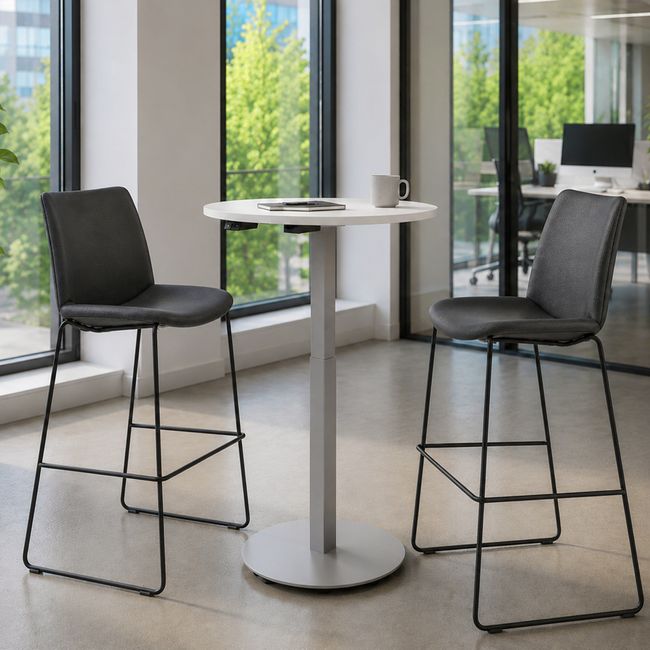 COUNTER FIT Barhocker | Kufengestell, 740 mm Sitzhöhe, Dunkelbraun
