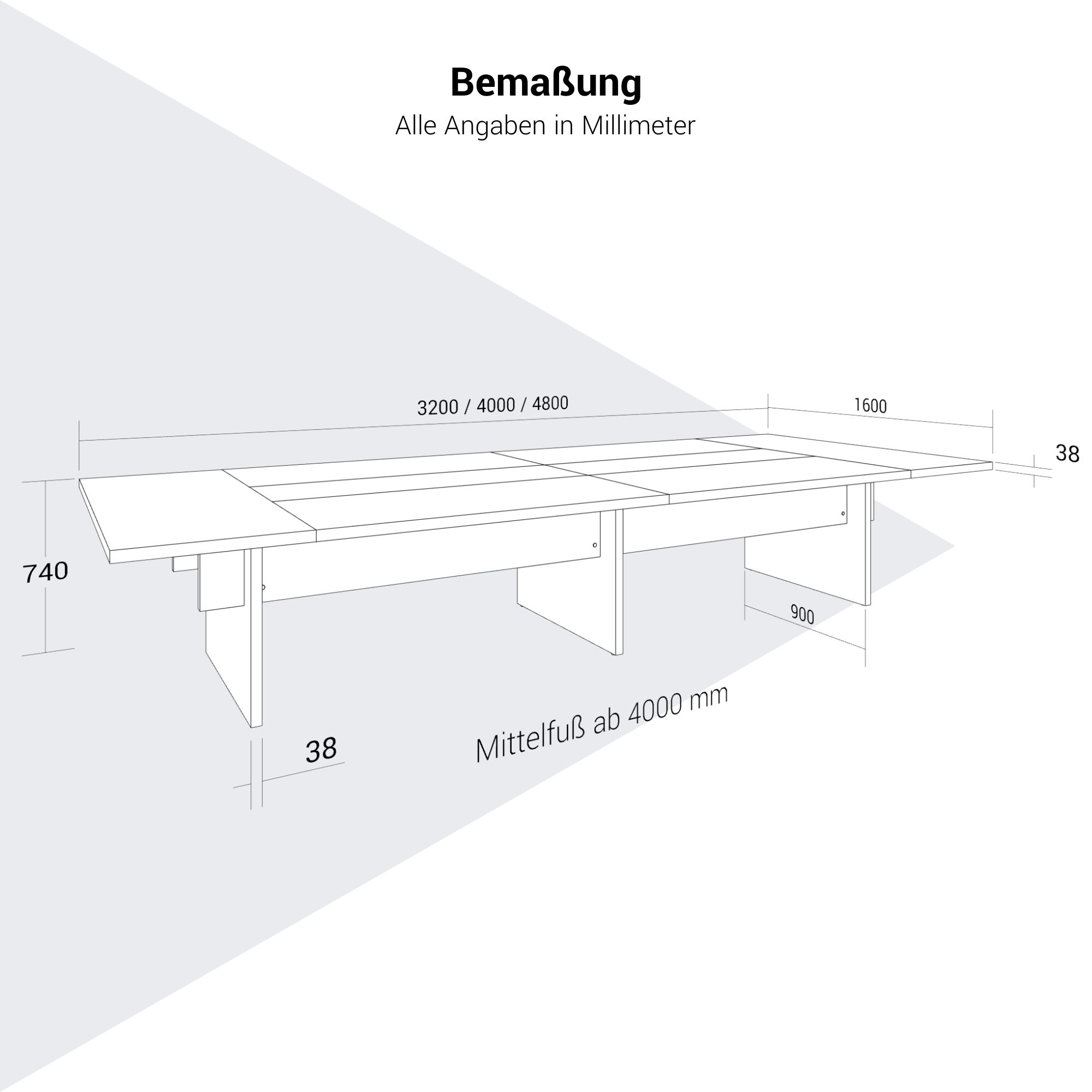 BRALCO SILE Konferenztisch | 3200 - 4800 mm (6 - 20 Personen), Mitteleinsatz, Weiß - 8 Main Image