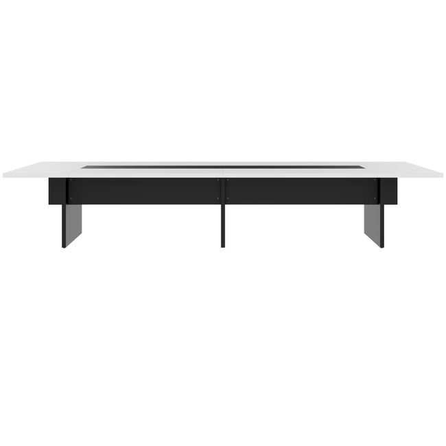 BRALCO SILE Konferenztisch | 3200 - 4800 mm (6 - 20 Personen), Mitteleinsatz, Weiß