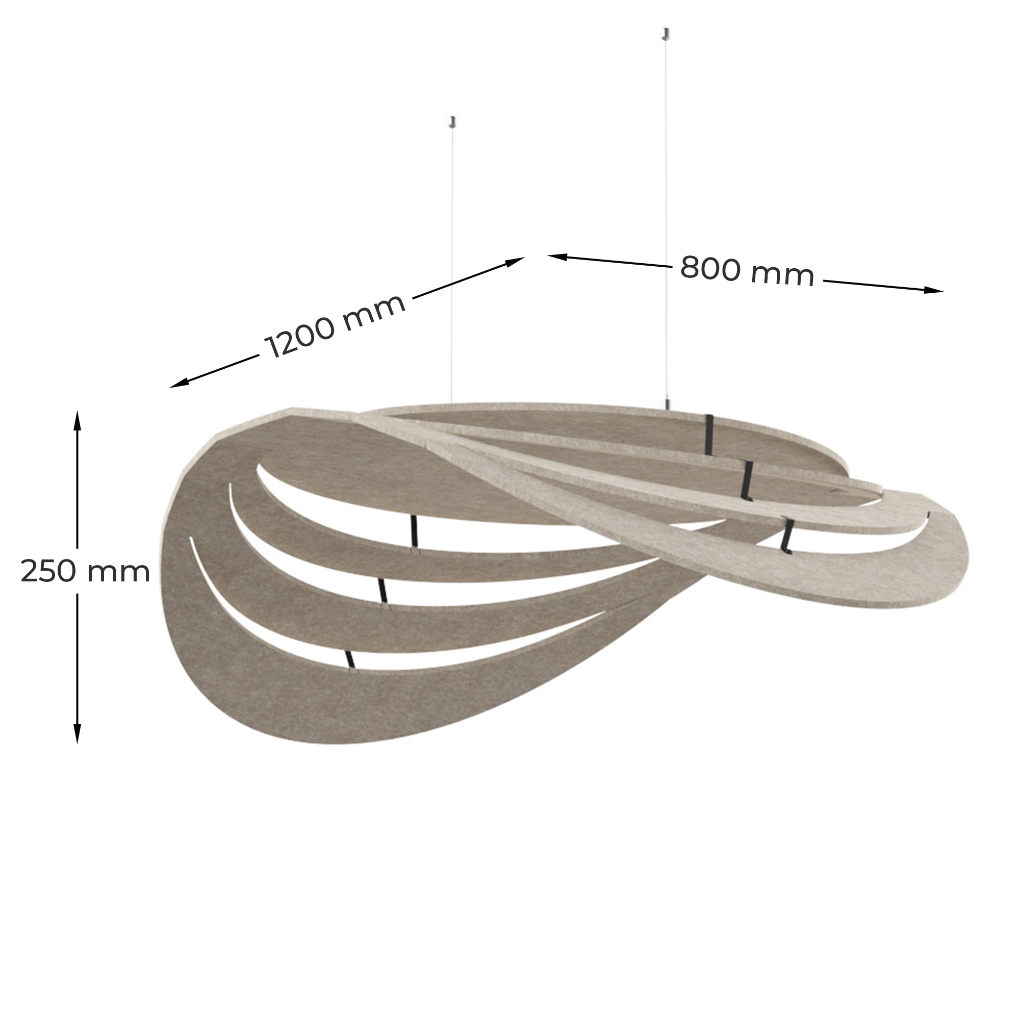 KITE Deckenpaneel chip | 800 x 1200 mm, über 20 Farben, mehrere Muster - 11 Main Image