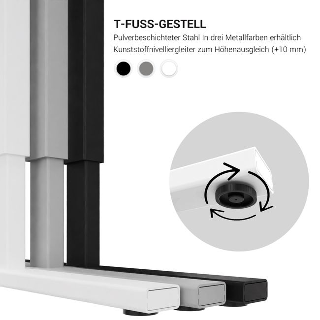EASY 2-Motoren-Schreibtisch | 1200 - 1800 mm, elektrisch höhenverstellbar