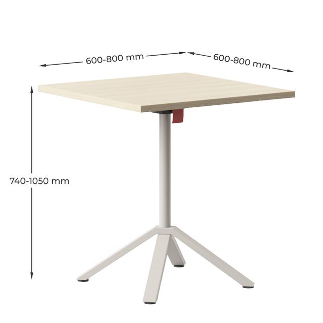 FLIPTOP Bistrotisch | 600-800 mm, klappbar, rund oder rechteckig