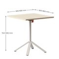 FLIPTOP Bistrotisch | 600-800 mm, klappbar, rund oder rechteckig
