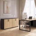 UNI Flügeltürenschrank | 2 OH, 800 x 777 mm, Anthrazit / Wildeiche - 2 Thumbnail Image