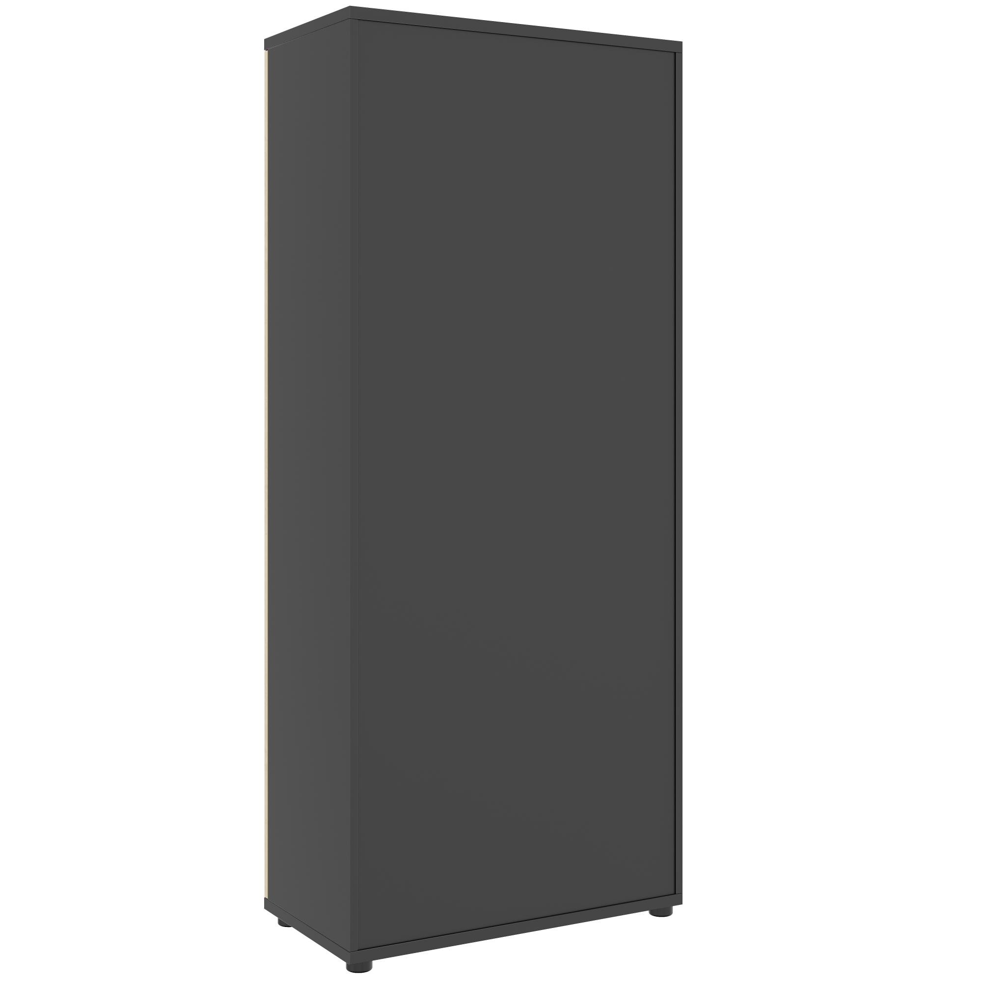 UNI Flügeltürenschrank | 5 OH, 800 x 1897 mm, Anthrazit / Wildeiche - 4 Main Image