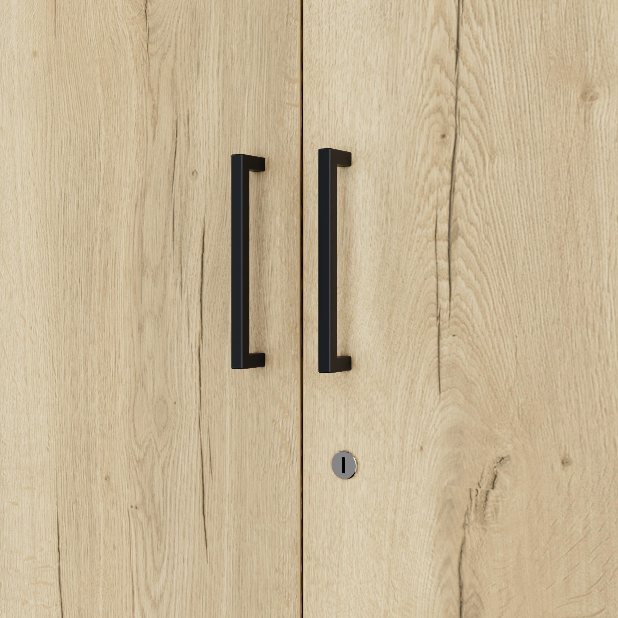UNI Flügeltürenschrank | 5 OH, 800 x 1897 mm, Anthrazit / Wildeiche - 5 Main Image
