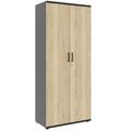 UNI Flügeltürenschrank | 5 OH, 800 x 1897 mm, Anthrazit / Wildeiche - 1 Thumbnail Image