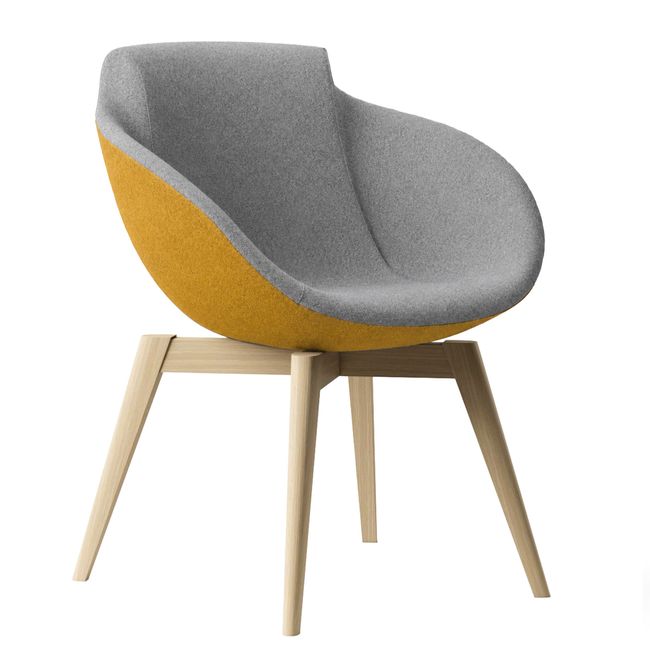 TULA Lounge-Sessel | Massivholz-Gestell, viele Farben